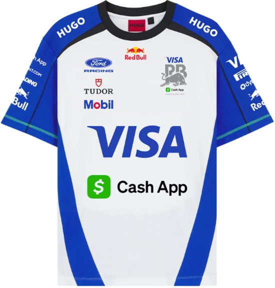 Visa Cash App Teamline T-shirt 2026 XL - Liam Lawson - Arvid Lindblad van Merkloos