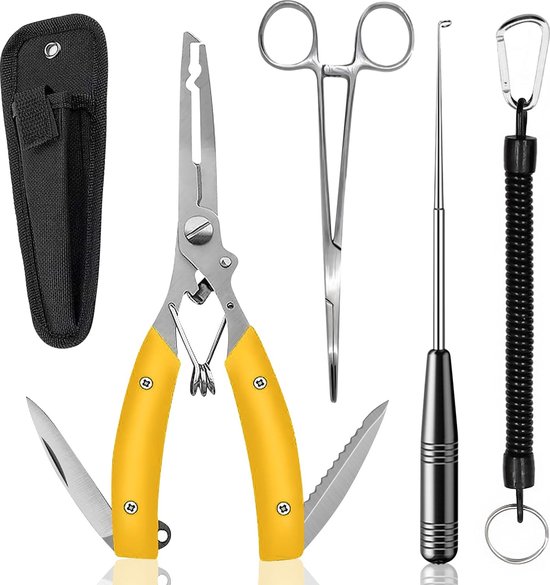 Visaccessoires, haakopener, vissen, multifunctionele vistang, borgringtang, vissen, grijpertang, multifunctionele hengeltang voor vissen van alle maten van Visa