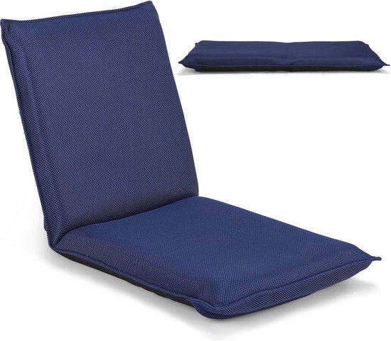 Vloerstoel met rugleuning voor meditatie en yoga - Uittrekbare en verstelbare vloerstoel voor binnen en buiten van BonVivo