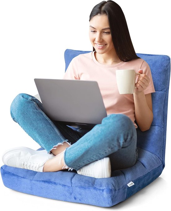 Vloerstoel met Verstelbare Rugleuning voor Meditatie en Ontspanning - Opvouwbaar en Comfortabel van BonVivo