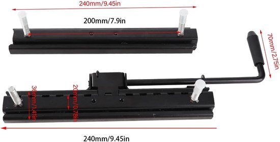 Voertuigstoel Slider Track, 2 STKS Sterke Sterkte Verstelbare Stoel Schuiven Geschikt voor Go Kart Vierwiel Off Road ATV UTV van Merkloos