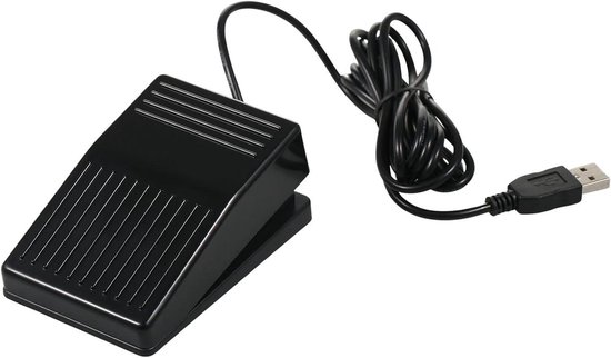 Voet Pedaal - USB Schakelaar - Productiviteit Verhogend - Aanpasbare Functies - 2 Meter Kabel - Zwart