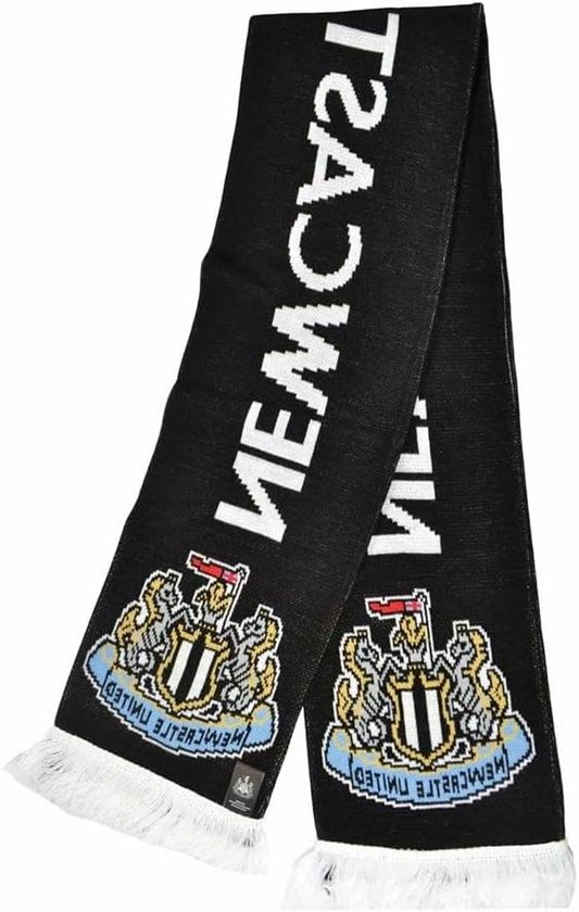 Voetbal Sjaal - Club Accessoire - Wedstrijd Bezoek - Iconisch Club Embleem - 150 cm - Zwart Wit