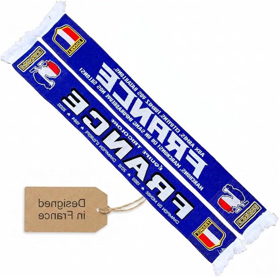 Voetbal Sjaal - Cult Sjaal - Supporters Demonstreren - Met Alle Titels - 145 cm - Blauw Wit