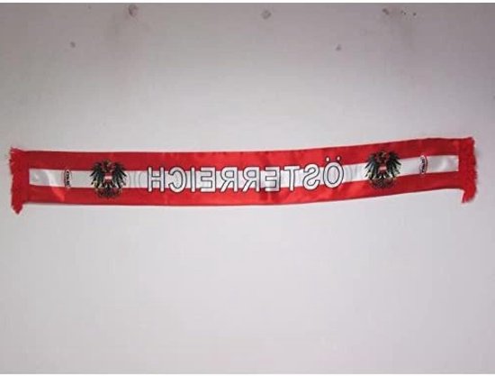 Voetbal Sjaal - Oostenrijkse Vlag - Sportevenementen Vieren - 100% Satijn Materiaal - 150 cm - Oostenrijk