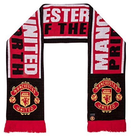 Voetbal Sjaal - Supporter Accessoire - Team Trots Tonen - Jacquard Gebreid - 132 cm - Rood Wit