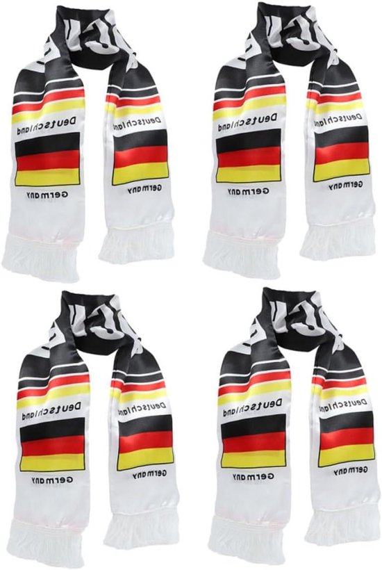 Voetbal Sjaals - Nationale Team - Sportevenementen Aanmoedigen - Set van Vier - 140 cm Lengte - Multicolor