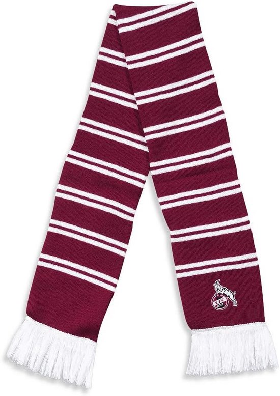 Voetbalsjaal - Club sjaal - Sportevenement - Klassiek design - 150 cm - Bordeaux met wit