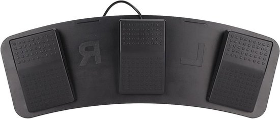 Voetpedaal met USB - Voetcontroller Pedaalschakelaar - Transcriptie en Media - Drievoudige Bediening - 40 x 16 x 6 cm van Merkloos