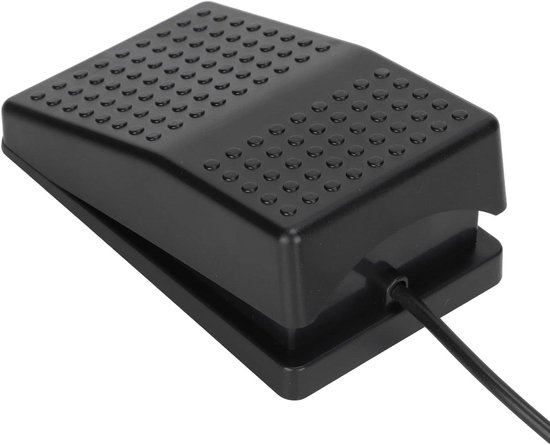 Voetpedaal Schakelaar - USB Pedaal - Efficiënt Werken - Gepersonaliseerde Functies - 2 meter kabel - Zwart