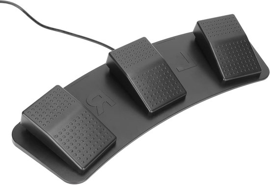 Voetpedaal - Toetsenbord Schakelaar - Multifunctionele Bediening - Programmeerbaar - 3 Pedaals - Zwart