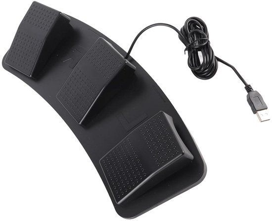 Voetschakelaar USB - Voetpedaal Bediening - Handsfree Computer Gebruik - Drie standen ontwerp - ABS Materiaal - Zwart