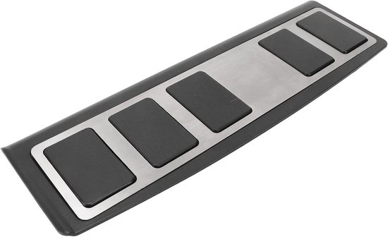 Voetsteunpedaal - Rustpedaalhoes - Auto Interieur - Antislip Rubber - 35x12x2 cm - Zilver