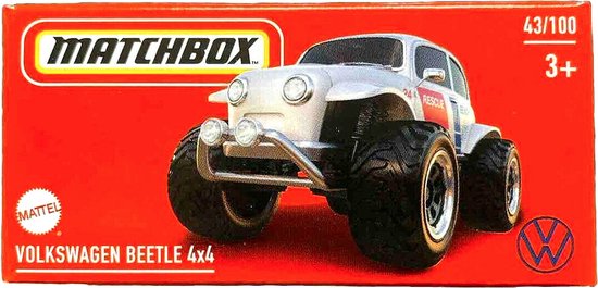 VOLKSWAGEN BEETLE 4x4 43/100 MATCHBOX 1:64 POWER GRABS MBX van Volkswagen