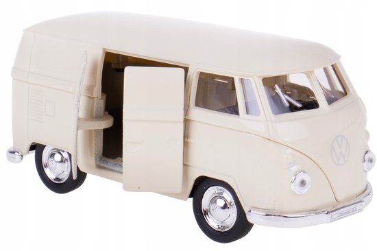 Volkswagen T1 Bus 1963 Model Auto Welly 1:34 Cream van Welly