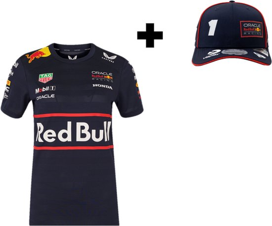 Voordeelset - Red Bull Racing Teamline Shirt en Max Verstappen Cap 2025 Maat 2XL van Red Bull Racing