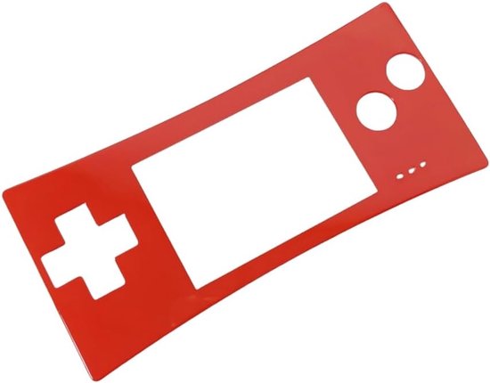 Voorzijde Schelp Voorplaat Voorste Behuizing Vervangende Bovenplaat voor Nintendo Game Boy Micro GBM-console (Felrood)