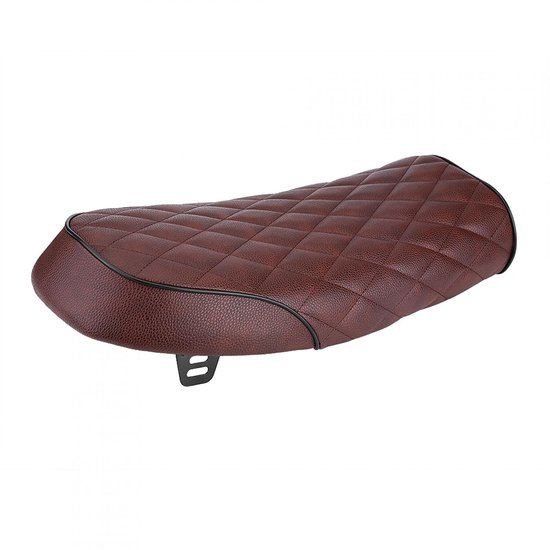 VT Goods - Vintage Cafe Racer Zadelmotorstoel - Hoogwaardige PU Leren Flat Pad - Bruin - Comfortabel en Stijlvol - Ideaal voor Motorrijders - Geschi... van Merkloos