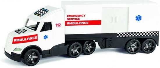 Wader Ambulance Truck 79 Cm Wit van Wader