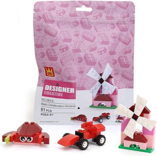 Wange Designer Creative 093-9 - Basis Constructie Windmolen - Raceauto - Krab van WANGE