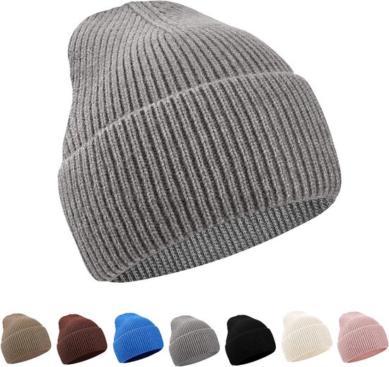Warme Gebreide Wintermuts - Zachte Beanie - Outdoor Sporten - Unisex van Merkloos