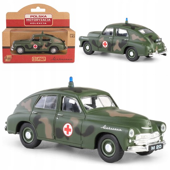 Warszawa M20 Leger Ambulance Model 1:43 Collectible PRL DAFFI van Daffi