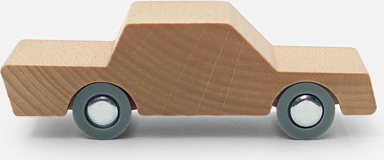 Waytoplay heen&weer houten auto - woody (blank gelakt hout) van Waytoplay