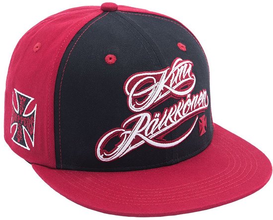 WCC West Coast Choppers Cap Kimi Raikkönen Cross Logo Snapback Flatbill Red/Black van West Coast Choppers