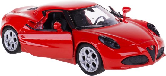 Welly Alfa Romeo 4C Metaal Modelauto 1:34/39 Rood van Merkloos