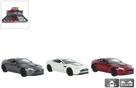 Welly Aston Martin Vantage verkoop per stuk die cast pull back motor 12cm speelgoed auto van Merkloos