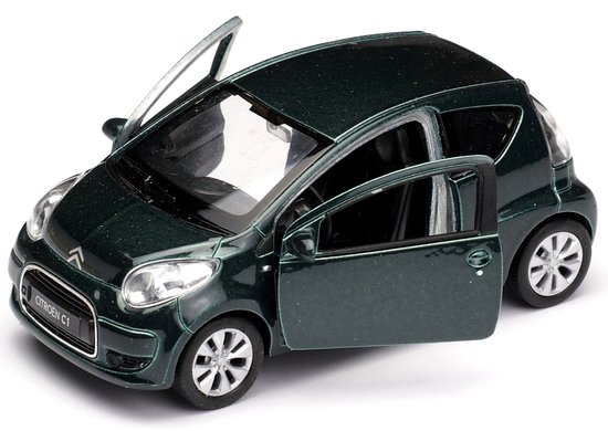 Welly Citroën C1 Donkergroen Metaal - Met Openende Deuren van Welly