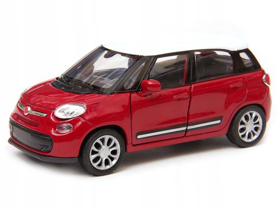 Welly Fiat 500L Nex Modelauto Schaal 1:34 - 39 Bordeaux Rood van Welly