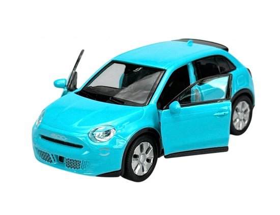 Welly Fiat 600E Blauw Metaal Model Auto 1:34 - 1:39 van Merkloos