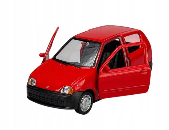 Welly Fiat Seicento Rood metalen modelauto 1:34 - nieuw van Merkloos