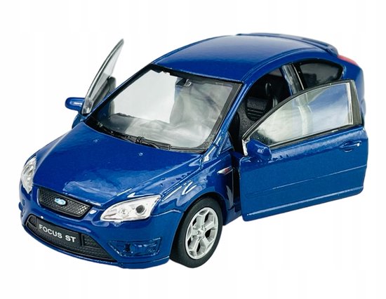 Welly Ford Focus ST blauw metaal 1:34 modelauto nieuw van Welly