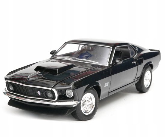 Welly Ford Mustang Boss 429 '69 Modelauto 1:24 Zwart van Merkloos