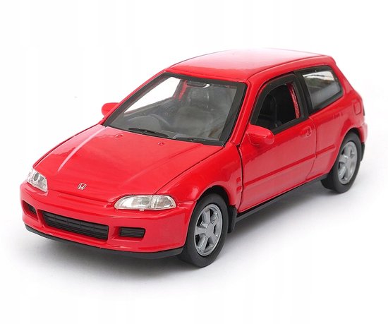 Welly Honda Civic 1:34 Rood Metalen Model Auto Speelgoed van Merkloos