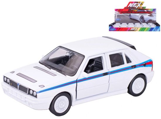 Welly Lancia Delta HF Martini die cast pull back motor 12cm speelgoed auto van Welly