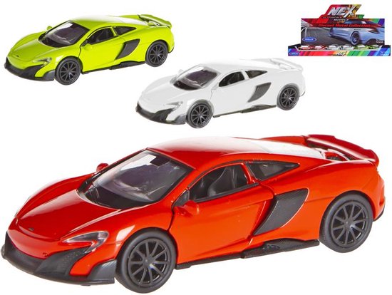 Welly McLaren 675LT die cast pull back, drie kleuren verkoop per stuk speelgoedauto auto modelauto van Welly