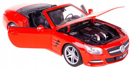 Welly Mercedes-Benz SL500 Cabrio Model Auto Metaal 1:24 Rood van Welly