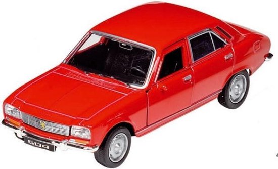 Welly Metalen peugeot 504: 12 cm rood van Welly
