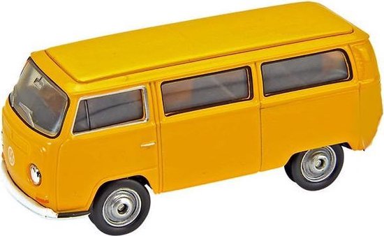 Welly Metalen volkswagen bus (1972): geel van Welly