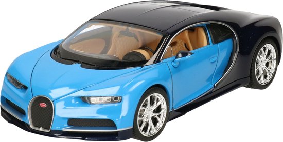 Welly Modelauto - Bugatti Chiron 2017 - blauw - 19 x 8 x 5 cm van Welly