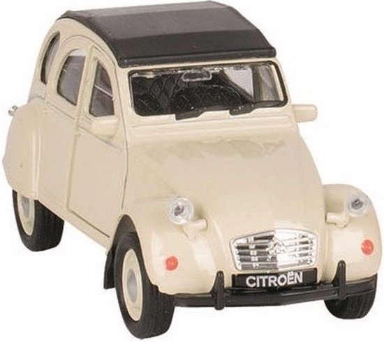 Welly Modelauto Citroen 2CV - beige - dicht - schaal 1:36 - schaalmodel auto van Welly