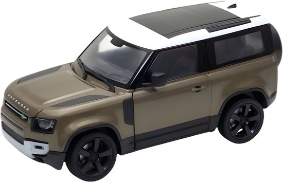 Welly Modelauto / speelgoedauto - Land Rover Defender 2020 - bruin - 8 x 8 x 18 cm - schaalmodel van Welly