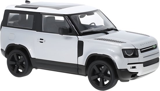 Welly Modelauto / speelgoedauto - Land Rover Defender 2020 - zilver - 8 x 8 x 18 cm - schaalmodel van Merkloos