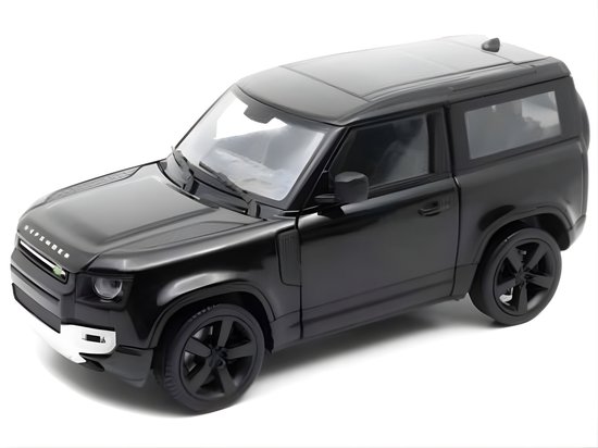 Welly Modelauto / speelgoedauto - Land Rover Defender 2020 - zwart - 8 x 8 x 18 cm - schaalmodel van Welly