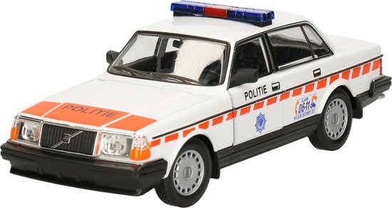 Welly - Modelauto - Volvo 240GL 1986 - politieauto - 20 x 7 x 6 cm van Welly