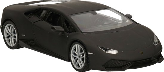 Welly modelauto/speelgoedauto Lamborghini Huracan - matzwart - schaal 1:24/19 x 8 x 5 cm van Welly