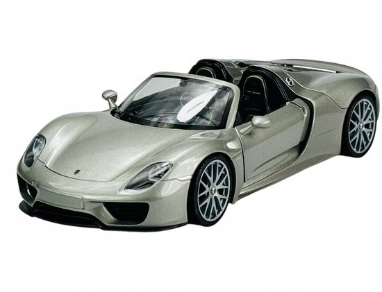 Welly Porsche 918 Spyder Metaal 1:24 Modelauto - Zilver van Welly